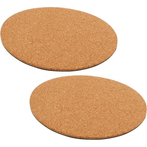 Lot de 2 dessous de plat en liège, ronds (1/5)