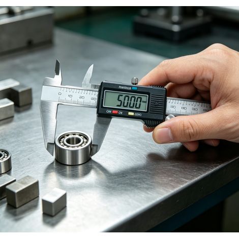 Pied à coulisse numérique en acier inoxydable 0‑200 mm haute précision étrier de mesure industriel affichage digital résolution 0,01 mm pour mesure extérieur intérieur profondeur (1/5)