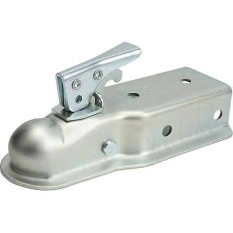 Attelage De Remorque Droit, Boule D'Attelage 50mm Canal 75mm, pour Camping-Cars Et Véhicules Lourds, Conception Renforcée en Acier Traité, Installation sans Perçage (1/5)