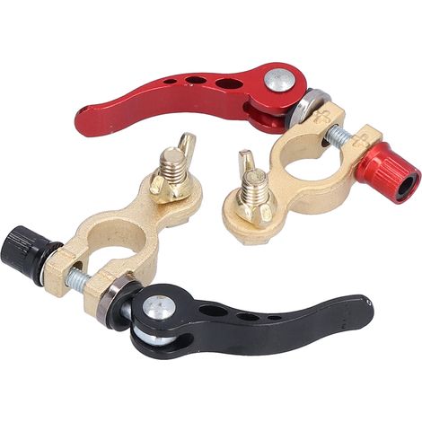 Kit de fixation rapide pour bornes de batterie (connecteur positif/négatif) avec serre-câble (1/5)