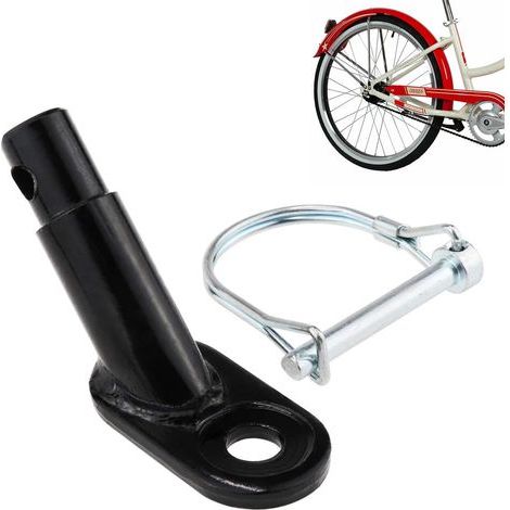 Attache Remorque Vélo avec Goupille de Sécurité, Fixation Remorque Universelle en Acier Alliée, Compatible Remorque Vélo Enfant ou Chien, Facile à Installer, Solide et Durable (1/5)