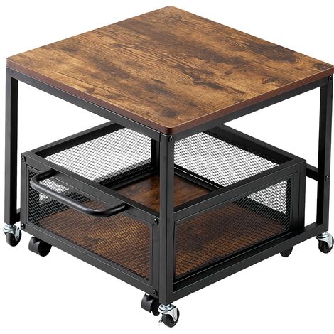 Mophorn Mini-Kühlschrankständer mit Stauraum, 90 kg Tragkraft, beweglicher Wagen und Schwenkräder, Getränkekühlschrankständer für Kaffeebar, Mini-Kühlschrank-Organizer für Zuhause und Wohnheim