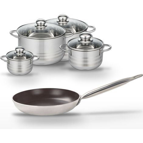 Lot Poêle 28cm Bistro Line Elo et 4 Faitouts 12/16/20/24cm (1/5)