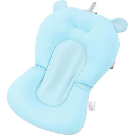 1 coussin de bain pour bébé, gonflable et antidérapant avec sangle de sécurité, adapté aux baignoires, pour nouveau-nés et nourrissons (1/5)