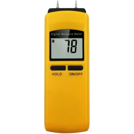 Sollbry Humidimètre pour bois, détecteur d'humidité Détecteur de bois hygromètre portable testeur d'humidité du bois avec affichage LCD HD livraison directe pour la détection d'humidité dans le bois, (1/5)