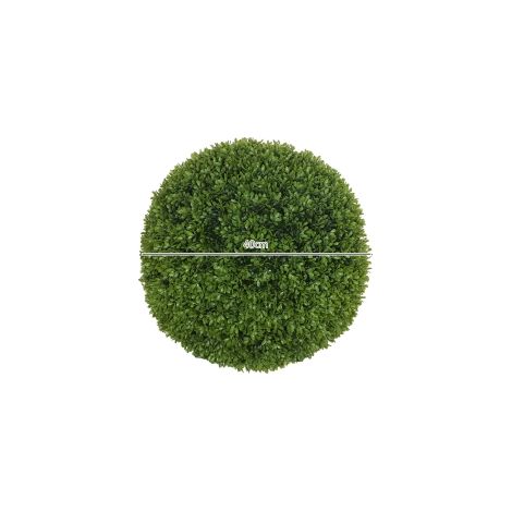 Lot de 2 boules de buis artificiel vertes 40 cm en plastique avec feuillage réaliste et entretien facile pour salon (1/5)