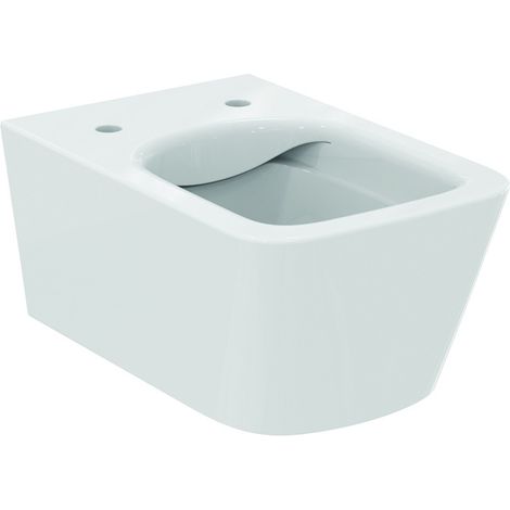 IS Mur de profondeur de WC Cube sans rebord 355x540x340mm Blanc avec Ideal Plus