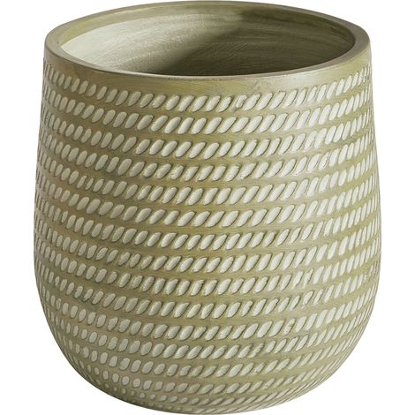 Plant Pot LIVADIA 39 cm Olive Green