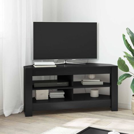 vidaXL MobileTVAngolare Nero 102 x 40,5 x 45 cm Legno multistrato (1/5)