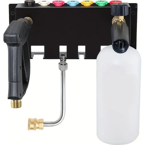Support mural pour pistolet de nettoyeur haute pression — Rangement pour buses, lances d'extension et canons à mousse (1/5)