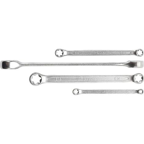 Bgs Technic – Trousse de clés Torx plates E6 x E8, E10 x E12, E14 x E18, E20 x E24 – Acier chrome-vanadium – Pour usage professionnel (1/2)