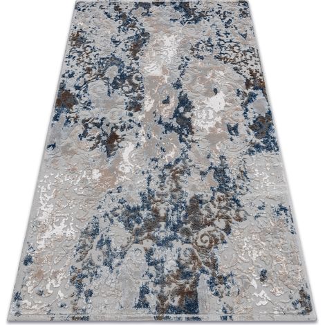 Teppich ACRYL VALS 6744 Abstraktion vintage grau / blau grey 70x140 cm
