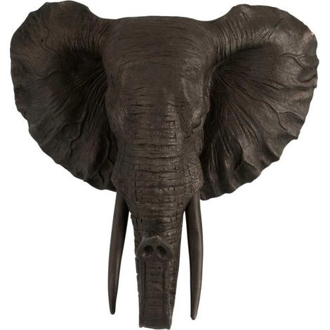 Statuette Déco "Éléphant Suspendu" 43cm Marron