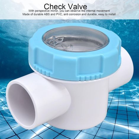 Clapet anti-retour de piscine, multi-usages G1-1/2 pvc Pression Anti refoulement, 50 mm avec lentille de perspective Clapet Anti Retour Pression (1/4)