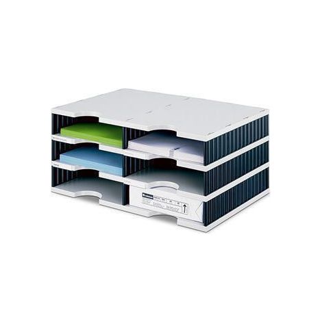 Styro Styrodoc Duo organiseur bureau noir et gris