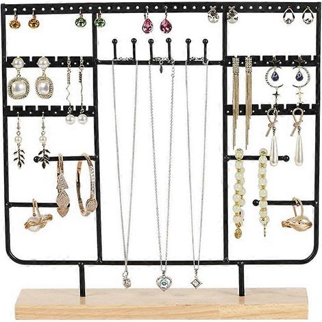Présentoir à bijoux à plusieurs niveaux pour boucles d'oreilles, bagues, bracelets et colliers. Table de maquillage. Organisateur de bijoux. Présentoir à bijoux à plusieurs niveaux. (1/5)