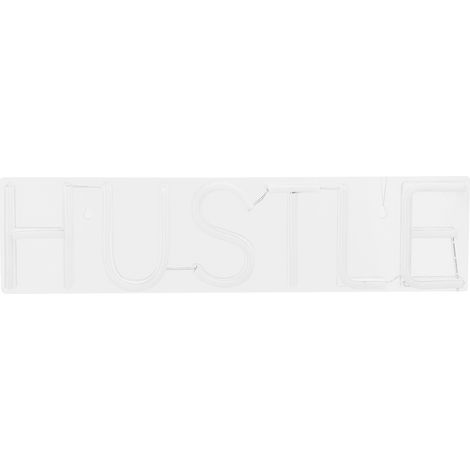 Enseigne lumineuse LED néon « Hustle Words » pour la maison, la chambre, le dortoir, les fêtes et les mariages (alimentation USB). (1/5)