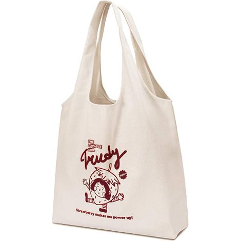 Sac cabas en toile avec poche intérieure, réutilisable, lavable en machine, blanc cassé (1/5)