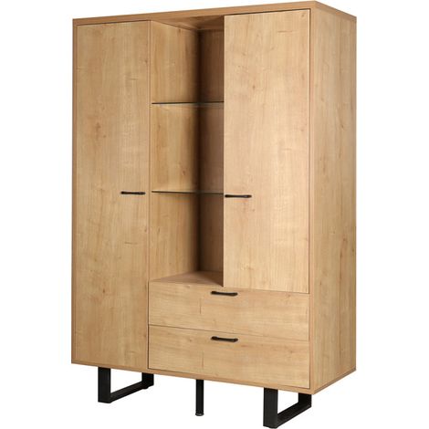 Vitrine 2 portes 2 tiroirs 3 niches Nina (1/5)