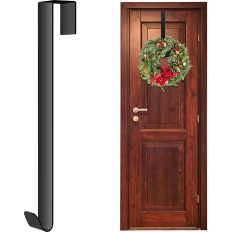 15 Zoll langer Girlandenaufhänger aus schwarzem Metall, für Weihnachten, Hochzeiten, Türen oder als Wanddekoration im Innen- und Außenbereich.