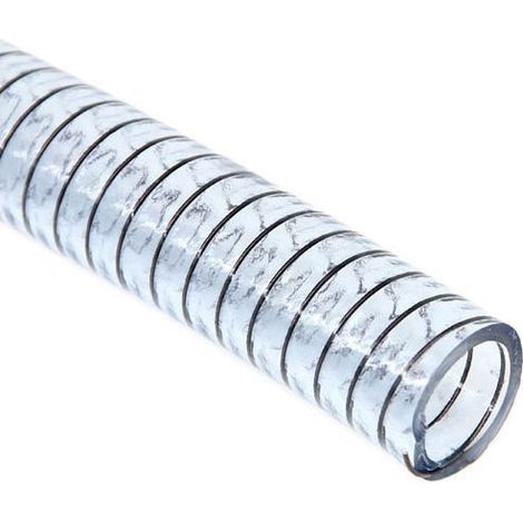 Tuyau Aspiration - 18 mm - PVC Sans Phtalate Avec Spirale Acier - Pression 4 Bars - Anti-écrasement - Flexible - Pour Liquides