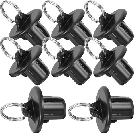 Embouts de Cordon Élastique Noir en Plastique 8pcs pour Stores Enrouleurs Occultants Design Simple et Élégant pour Protéger Les Rideaux (1/5)