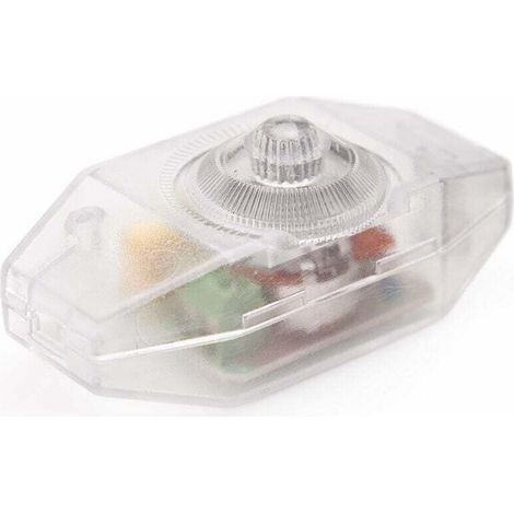 Variateur d'Intensité LED (Cordon) - 1 à 60 W - Intensité Variable en Continu - Compatible avec les Ampoules à Incandescence - Marche/Arrêt - Tension 220 à 230 V - Variateur d'Intensité par Cordon - T