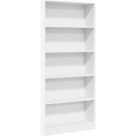 Maison Exclusive - Bücherregal Weiß 80x24x176 cm Holzwerkstoff