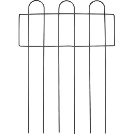 Clôture décorative de jardin en fil de fer, piquet de sol, barrière anti-animaux pour bordure de parterre de fleurs. (1/5)