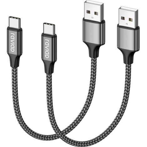 Cable USB C Charge Rapide 3.1A [0.3M] Câble USB vers USB C Nylon (1/5)
