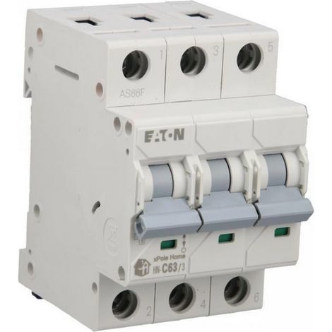 Interruttore automatico Eaton C 63A tripolare HN-C63/3 194897