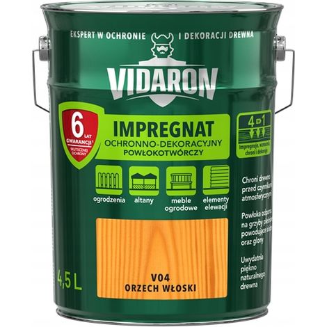 Impregnante per legno Vidaron noce 4,5 l 1 pz. (1/5)