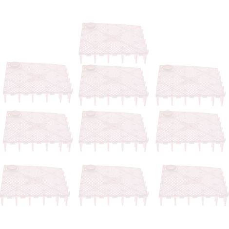 10pack blanc filtre de fond de réservoir de poissons d'aquarium 5,7 pouces par 5,7 pouces blanc ouvert (1/5)