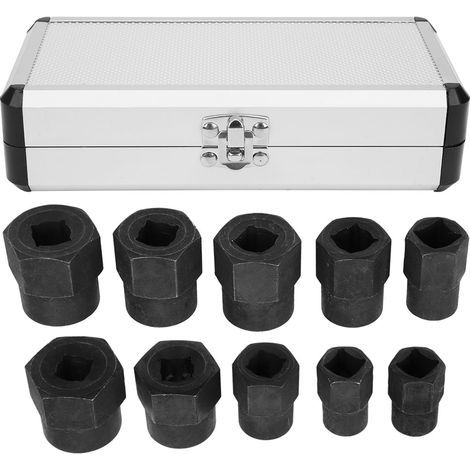 Jeu de 10 extracteurs de boulons endommagés 9‑19mm, boîtier aluminium (1/5)