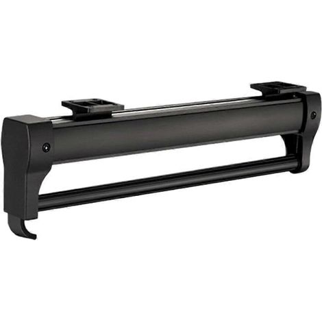 Top support réglable armoire vêtements Rail robuste coulissant placard tige armoire cintre support bar Ball Slide noir (1/5)