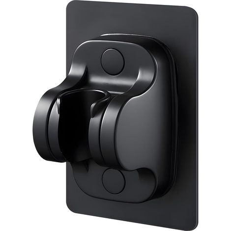 Duschkopfhalterung ohne Bohren, Duschkopfhalterung mit verstellbarem Winkel, wasserdichte Duschkopfhalterung, starker Klebstoff, schwarz (1/5)
