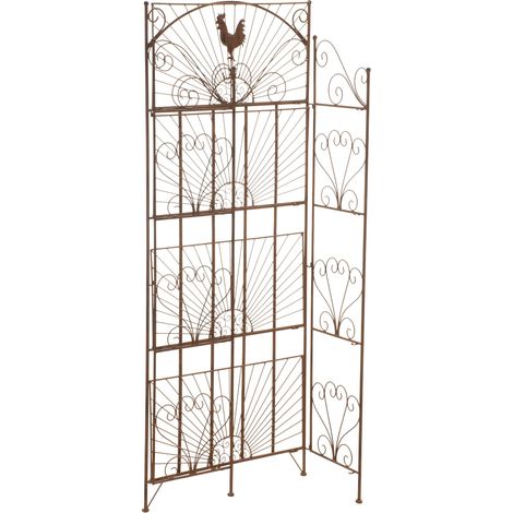 Standregal Mia aus Eisen 153 x 62 cm antik braun