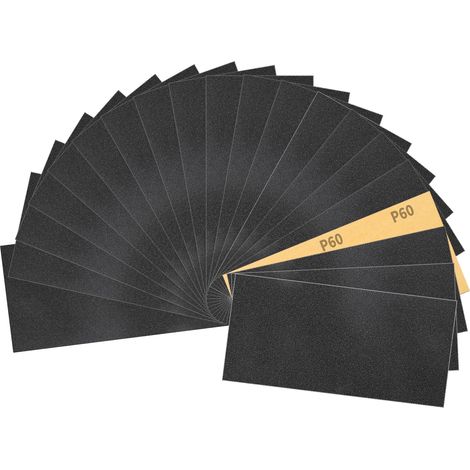 30 Feuilles Papier de Verre Imperméable 9 x 3,6 pouces Papier Abrasif Grain 60 pour Décapage du Bois, Métal, Rouille et Peinture (1/5)