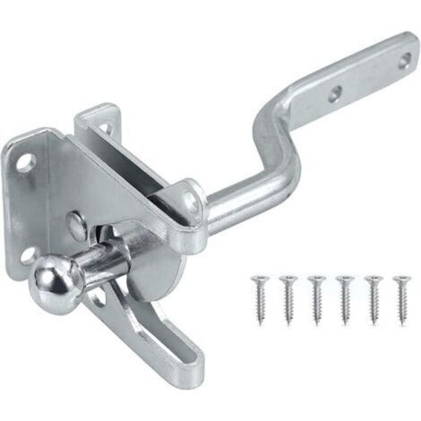 Self-Locking Gate Latch, Automatic Gravity Lever, Door Latches, Garden Gate Lock, Stainless Steel Fence Lock, Swing Bolt Hardware Latch (1/5)
