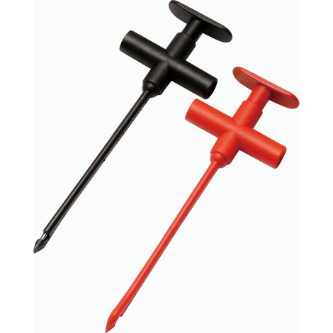 Pince grippe-fils RS PRO, 10A, sonde de 4mm, L. 143mm, Noir, Rouge ( Prix pour 1 )