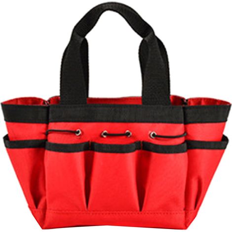 Sac à outils de jardinage — Grand sac de rangement en tissu Oxford (9,5" x 5,9" x 11,8") avec multiples poches, fourre-tout / organiseur d'outils, adapté à un usage en extérieur. (1/5)