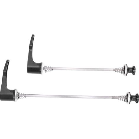 Essieu en acier inoxydable, tiges rapides en alliage CNC pour vélo route, dégagement rapide (noir 100/130) (1/5)