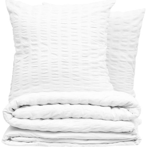 Set di biancheria da letto irhia 240x220cm bianco - Atmosphera créateur d'intérieur