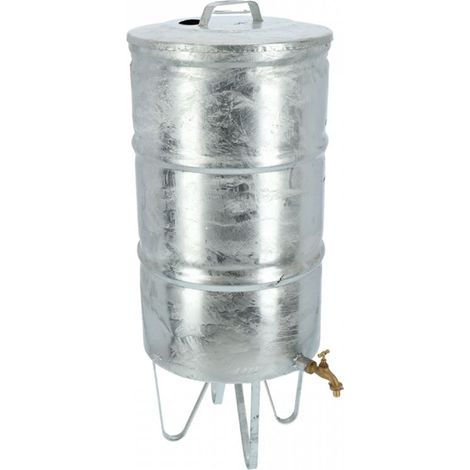 Récupérateur d'eau de pluie enterré 95L en zinc – Dimensions L 57,2 x l 44,5 x H 108 cm – Robinet intégré pour arrosage – Water In The Garden (1/7)