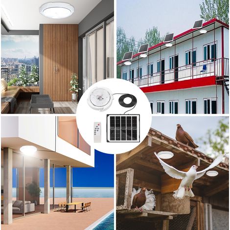 45W lumières solaires intérieur extérieur maison hangar lampe 50 LED avec télécommande à intensité variable pendentif/plafond pour cour grange Garage jardin