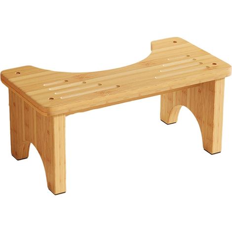 Tabouret de Toilette pour Faire Caca Pliable, En Bois, Ergonomique Et Tabouret De Pour Les Toilettes Pour Et Adultes Toilette Salle De Bains Appartement Dortoir Et Hôtel (1/5)