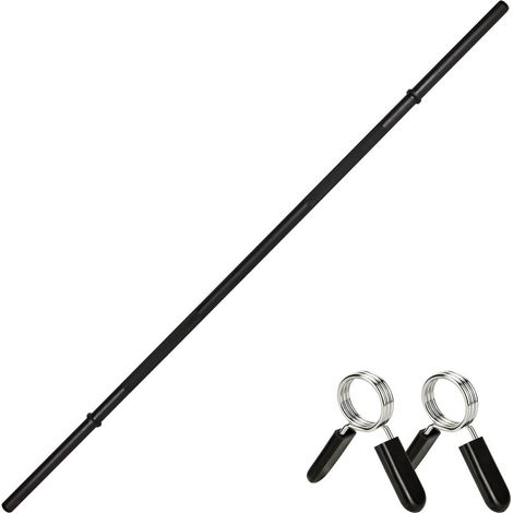 Lange Hantelstange, 150 cm, für 30-mm-Hantelscheiben, mit Federverschlüssen (1/5)