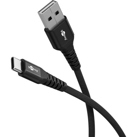 Goobay 74525 cable USB USB 2.0 0,5 m USB C USB A Negro