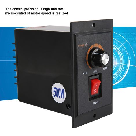 AC 220V 50/60Hz Monophasé Variateur de Vitesse pour Moteur Électrique AC Régulateur 500W (1/5)