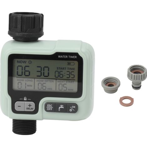 Minuterie d'arrosage, retard d'arrosage automatique, eau Programmable manuelle pour jardin extérieur, pelouse
